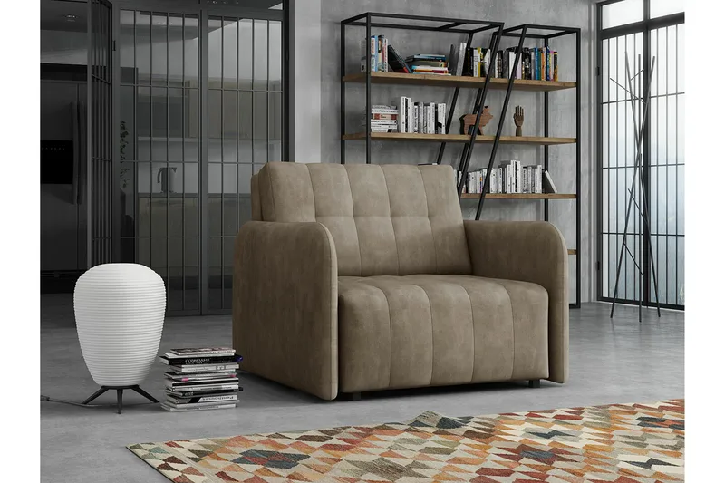 Denegal Bäddfåtölj Brown/Beige - Huonekalut - Tuoli & nojatuoli - Nojatuoli & lepotuoli - Vuodetuoli