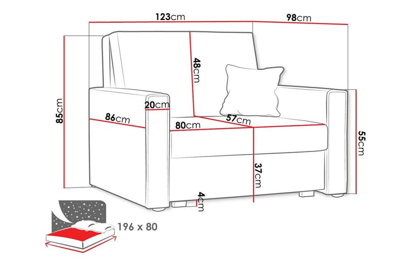 Denegal Bäddfåtölj Dark blue - Huonekalut - Tuoli & nojatuoli - Nojatuoli & lepotuoli - Vuodetuoli