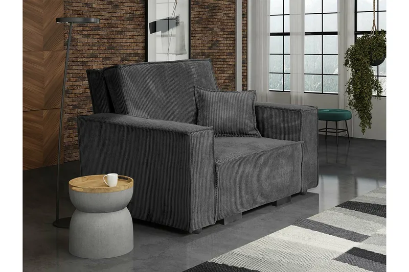 Denegal Bäddfåtölj Dark grey - Huonekalut - Tuoli & nojatuoli - Nojatuoli & lepotuoli - Vuodetuoli