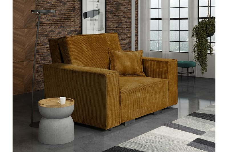 Denegal Bäddfåtölj Dark yellow - Huonekalut - Tuoli & nojatuoli - Nojatuoli & lepotuoli - Vuodetuoli