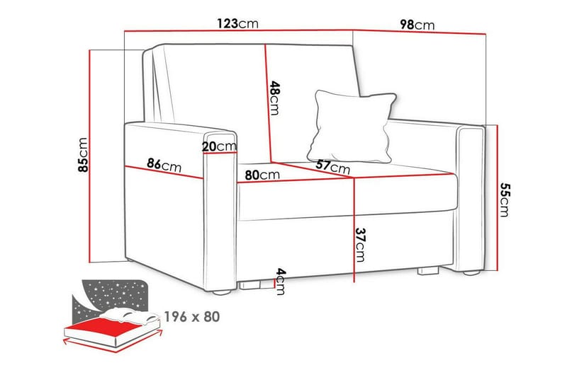 Denegal Bäddfåtölj Light grey/Dark grey - Huonekalut - Tuoli & nojatuoli - Nojatuoli & lepotuoli - Vuodetuoli