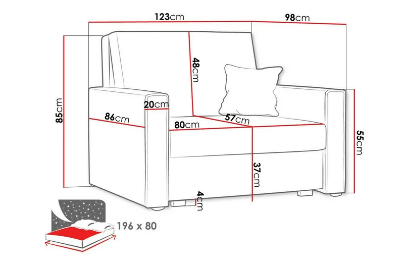Denegal Bäddfåtölj Light grey/Dark grey - Huonekalut - Tuoli & nojatuoli - Nojatuoli & lepotuoli - Vuodetuoli