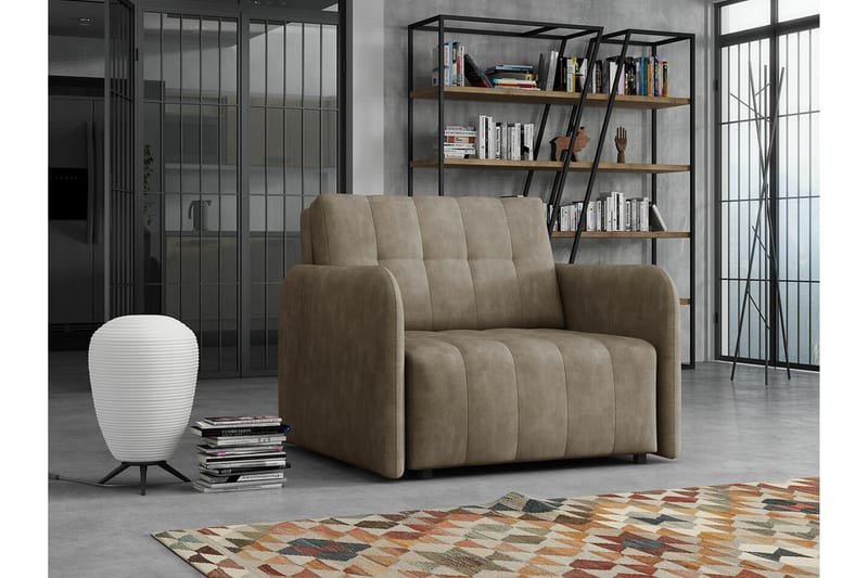Denegal Bäddfåtölj NO_BRAND Brown/Beige - Huonekalut - Tuoli & nojatuoli - Nojatuoli & lepotuoli - Vuodetuoli