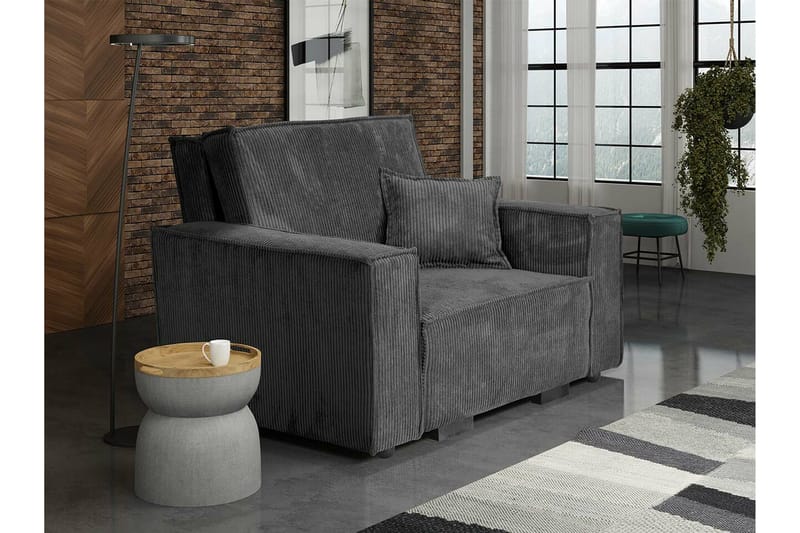 Denegal Bäddfåtölj NO_BRAND Dark grey - Huonekalut - Tuoli & nojatuoli - Nojatuoli & lepotuoli - Vuodetuoli
