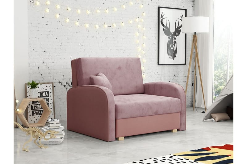 Denegal Bäddfåtölj NO_BRAND Light pink - Huonekalut - Tuoli & nojatuoli - Nojatuoli & lepotuoli - Vuodetuoli