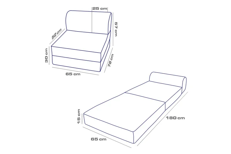 Vuodetuoli Magia - Antrasiitti - Huonekalut - Tuoli & nojatuoli - Nojatuoli & lepotuoli - Vuodetuoli