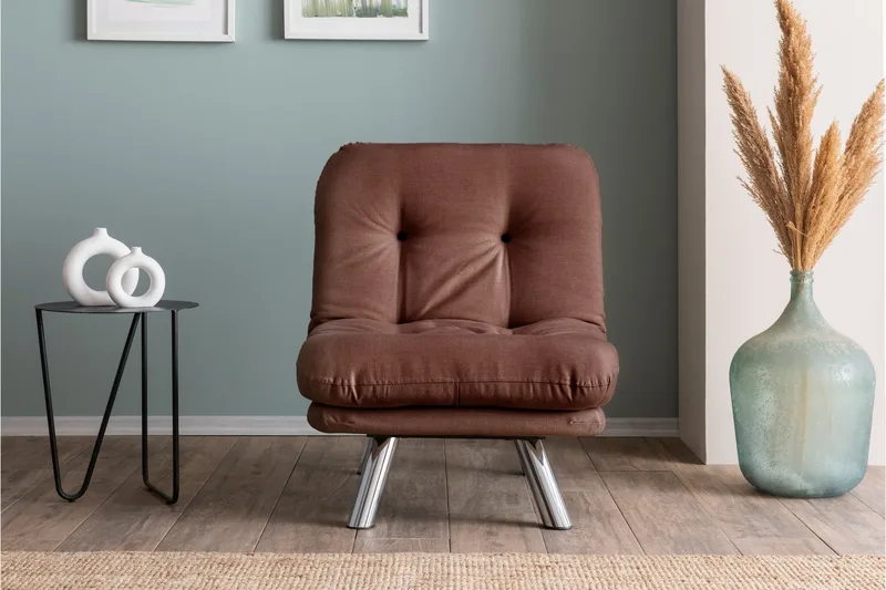 Vuodesohva Perc - Vaaleanruskea - Huonekalut - Tuoli & nojatuoli - Nojatuoli & lepotuoli - Vuodetuoli