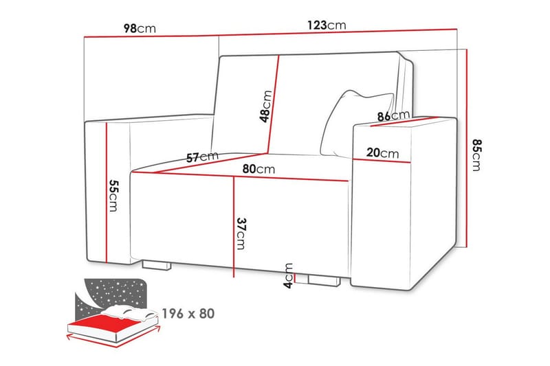 Vuodetuoli Denegal - Huonekalut - Tuoli & nojatuoli - Nojatuoli & lepotuoli - Vuodetuoli
