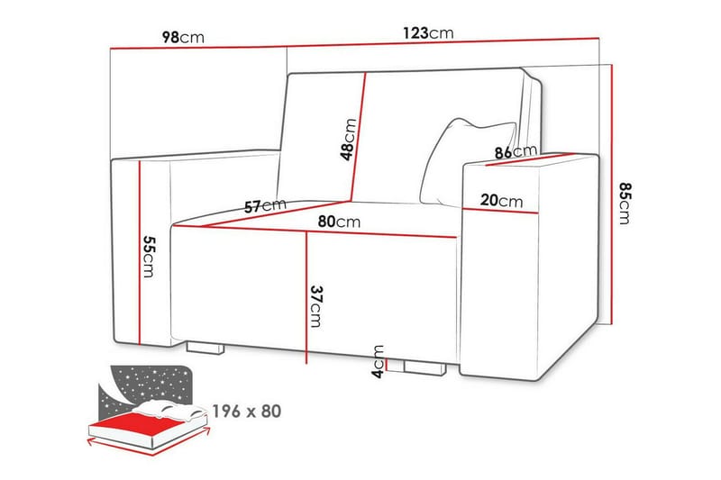 Vuodetuoli Denegal - Huonekalut - Tuoli & nojatuoli - Nojatuoli & lepotuoli - Vuodetuoli