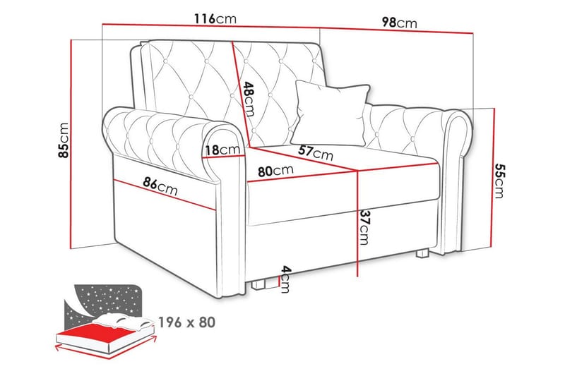 Vuodetuoli Denegal - Huonekalut - Tuoli & nojatuoli - Nojatuoli & lepotuoli - Vuodetuoli