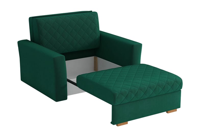 Vuodetuoli Hedensö Ruutukuvio - Sametti/Musta - Huonekalut - Tuoli & nojatuoli - Nojatuoli & lepotuoli - Vuodetuoli