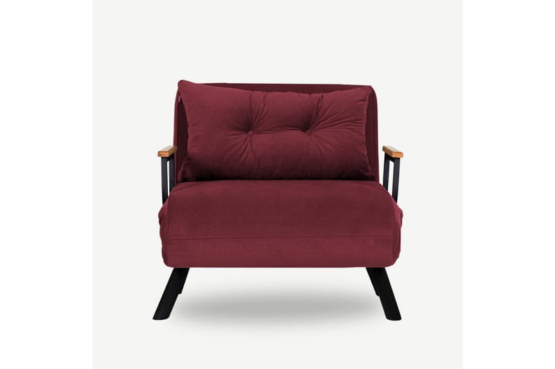 Vuodetuoli Riceville 175x60 cm - Punainen - Huonekalut - Tuoli & nojatuoli - Nojatuoli & lepotuoli - Vuodetuoli