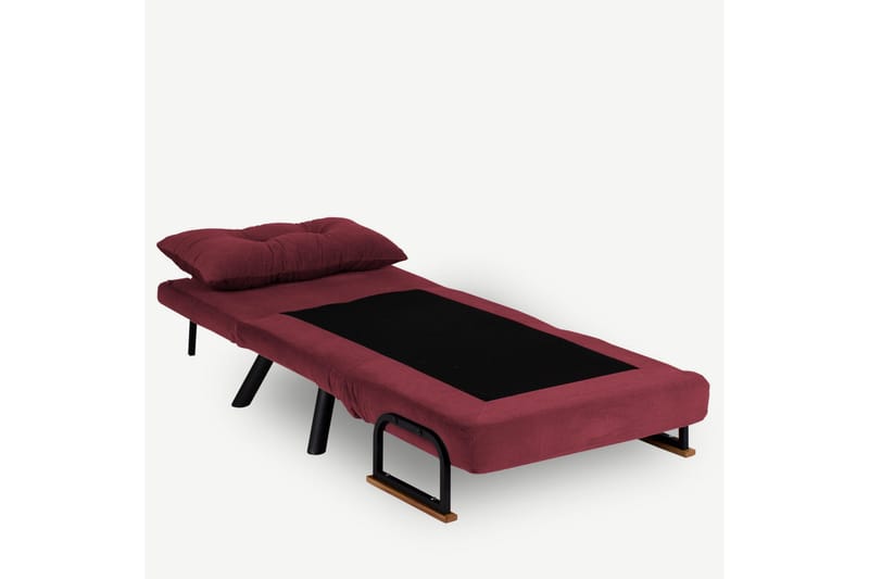 Vuodetuoli Riceville 175x60 cm - Punainen - Huonekalut - Tuoli & nojatuoli - Nojatuoli & lepotuoli - Vuodetuoli