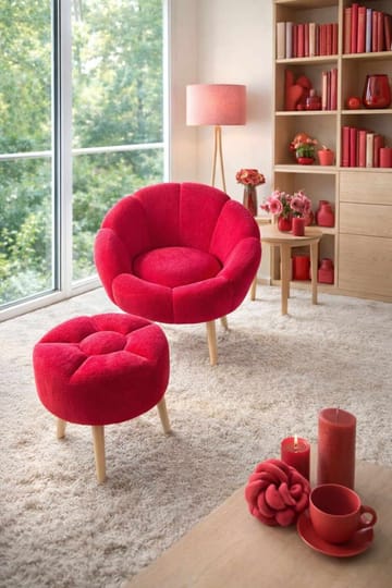 Wing Chair & Pouffe Set (2 Pieces) Atelier Del Sofa
