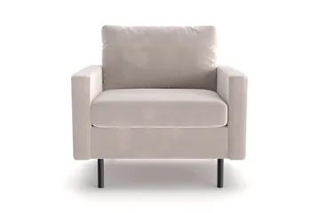 Nojatuoli Peppe - Beige - Huonekalut - Tuoli & nojatuoli - Nojatuoli & lepotuoli - Samettinojatuoli