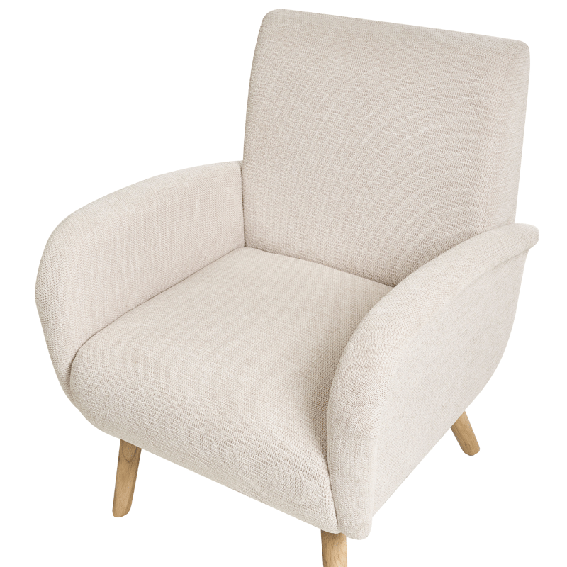 Nojatuoli Plassen - Vaalea beige - Huonekalut - Tuoli & nojatuoli - Nojatuoli & lepotuoli