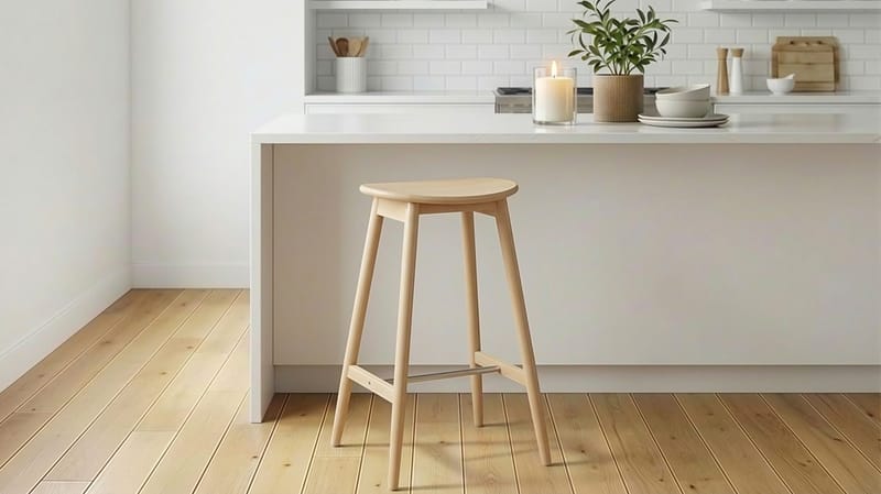 Norden Baarituoli 76 cm - Whitewash - Huonekalut - Tuoli & nojatuoli - Baarituoli