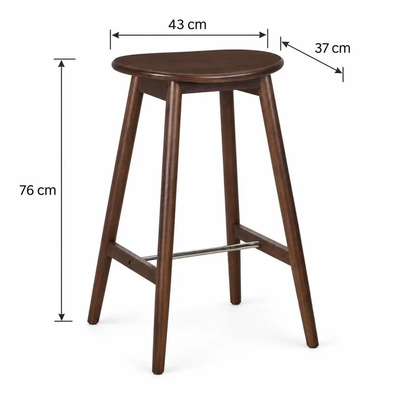 Norden Baarituoli 76 cm - Pähkinä - Huonekalut - Tuoli & nojatuoli - Baarituoli