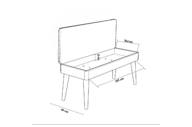 Anaya Skobänk 105 cm - Huonekalut - Tuoli & nojatuoli - Penkki - Eteispenkki - Kenkäteline penkillä