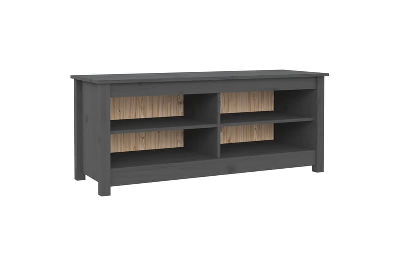 beBasic Kenkäpenkki harmaa 110x38x45,5 cm täysi mänty - Harmaa - Huonekalut - Tuoli & nojatuoli - Penkki - Eteispenkki - Kenkäteline penkillä