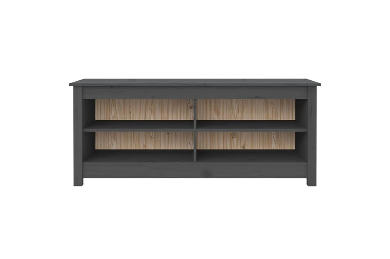 beBasic Kenkäpenkki harmaa 110x38x45,5 cm täysi mänty - Harmaa - Huonekalut - Tuoli & nojatuoli - Penkki - Eteispenkki - Kenkäteline penkillä