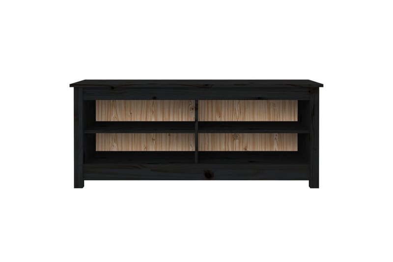 beBasic Kenkäpenkki musta 110x38x45,5 cm täysi mänty - Musta - Huonekalut - Tuoli & nojatuoli - Penkki - Eteispenkki - Kenkäteline penkillä