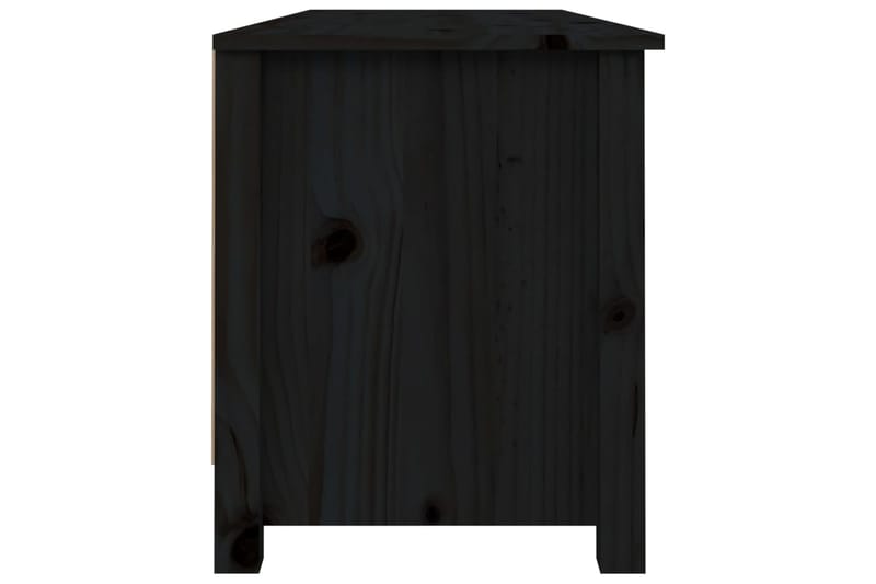beBasic Kenkäpenkki musta 110x38x45,5 cm täysi mänty - Musta - Huonekalut - Tuoli & nojatuoli - Penkki - Eteispenkki - Kenkäteline penkillä
