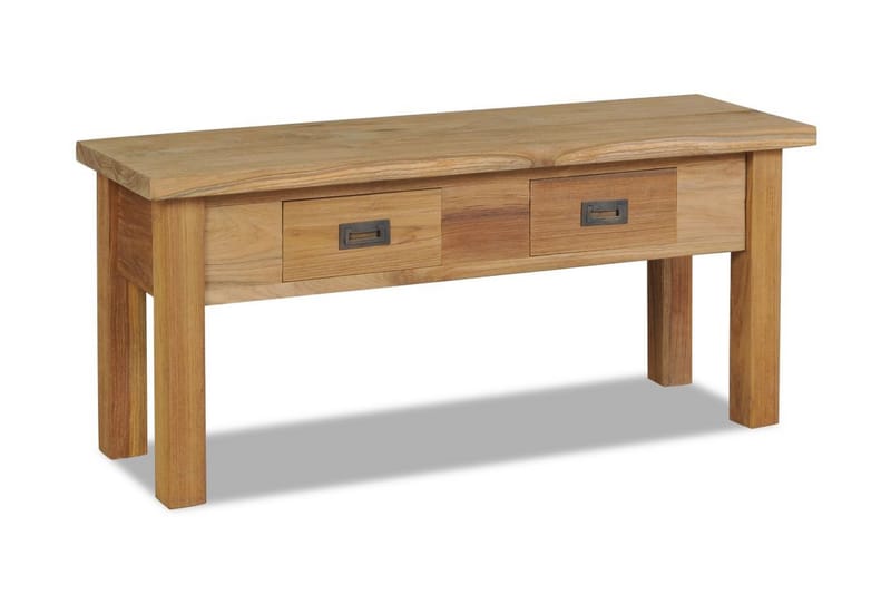Eteisen penkki kiinteä tiikki 90x30x40 cm - Ruskea - Huonekalut - Tuoli & nojatuoli - Penkki - Eteispenkki - Eteispenkki säilytystilalla
