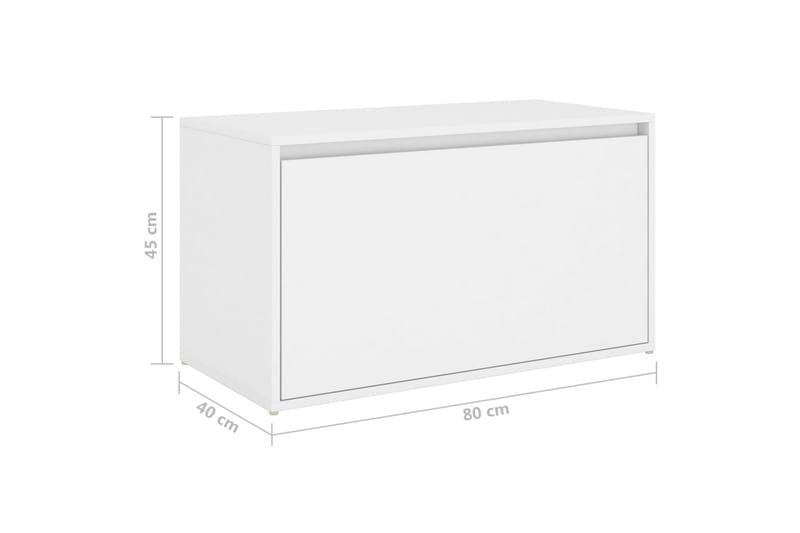 Eteisen penkki valkoinen 80x40x45 cm lastulevy - Huonekalut - Tuoli & nojatuoli - Penkki - Eteispenkki - Eteispenkki säilytystilalla