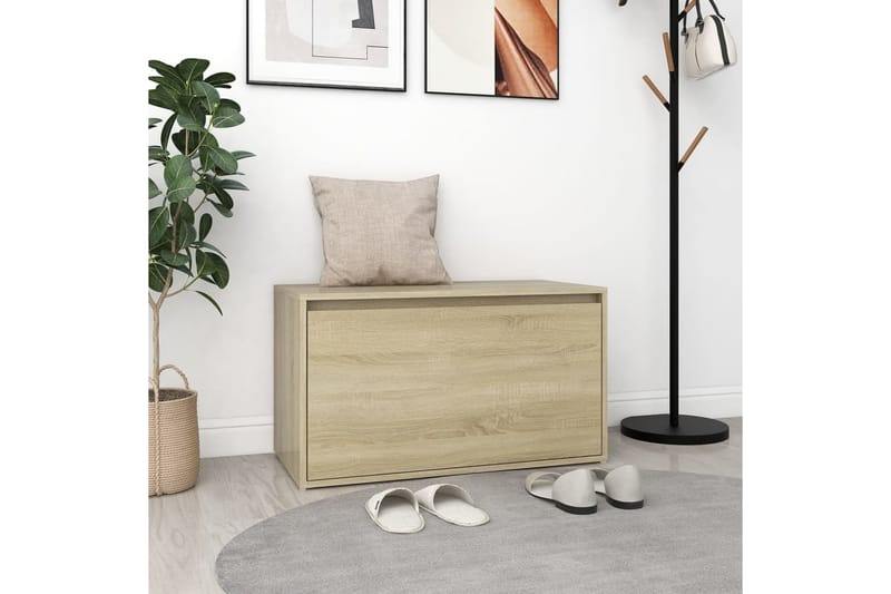 Eteisen penkki Sonoma-tammi 80x40x45 cm lastulevy - Huonekalut - Tuoli & nojatuoli - Penkki - Eteispenkki - Eteispenkki säilytystilalla