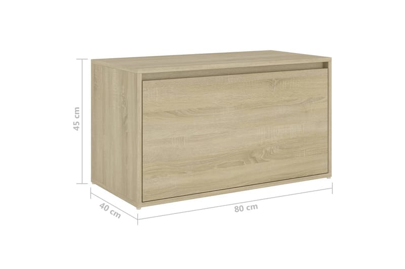 Eteisen penkki Sonoma-tammi 80x40x45 cm lastulevy - Huonekalut - Tuoli & nojatuoli - Penkki - Eteispenkki - Eteispenkki säilytystilalla