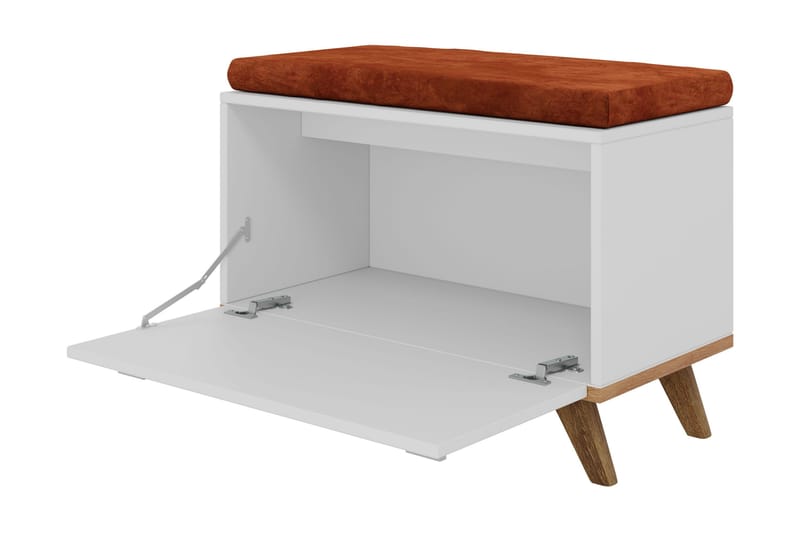 Istuinpenkki Egremount säilytyksellä - Valkoinen/Tammi - Huonekalut - Tuoli & nojatuoli - Penkki - Eteispenkki