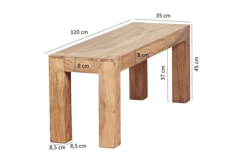 Istuinpenkki Luticia - Ruskea - Huonekalut - Tuoli & nojatuoli - Penkki - Eteispenkki