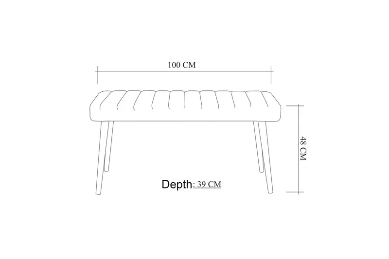 Istuinpenkki Melderi - Antrasiitti - Huonekalut - Tuoli & nojatuoli - Penkki - Eteispenkki