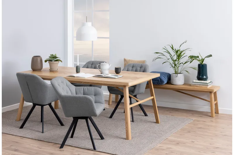 Istuinpenkki Mervue - Musta/Matta tammi - Huonekalut - Tuoli & nojatuoli - Penkki - Eteispenkki