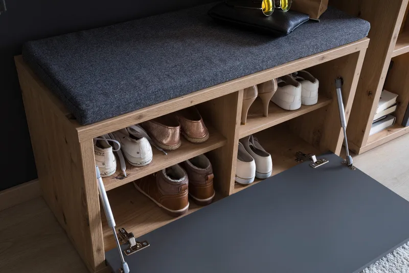 Istuinpenkki Morrols 86 cm - Harmaa/Luonnonväri - Huonekalut - Tuoli & nojatuoli - Penkki - Eteispenkki