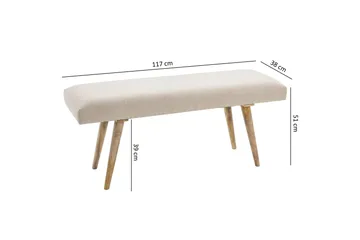 Istuinpenkki Nagos - Beige - Huonekalut - Tuoli & nojatuoli - Penkki - Eteispenkki