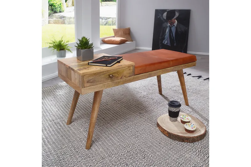 Istuinpenkki Nagos - Puu/Luonnonväri - Huonekalut - Tuoli & nojatuoli - Penkki - Eteispenkki