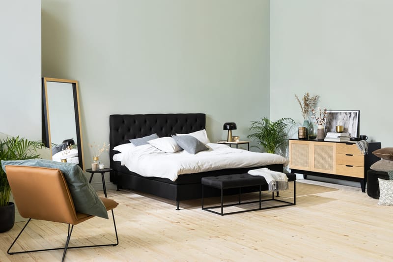 Istuinpenkki Rebeca 120 cm Topattu - Musta - Huonekalut - Tuoli & nojatuoli - Penkki - Eteispenkki