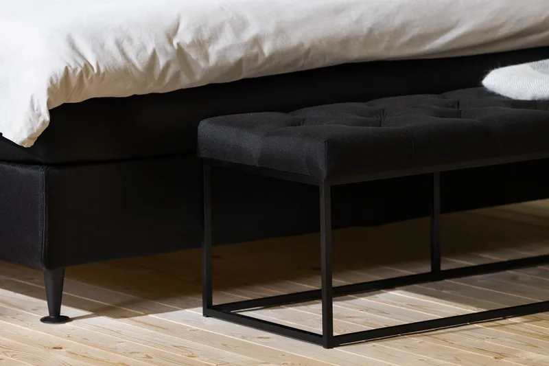 Istuinpenkki Rebeca 120 cm Topattu - Musta - Huonekalut - Tuoli & nojatuoli - Penkki - Eteispenkki