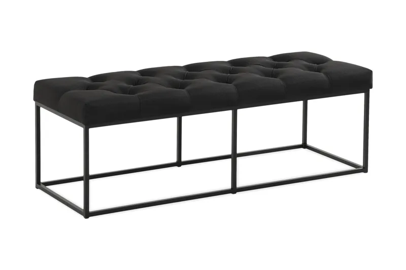 Istuinpenkki Rebeca 120 cm Topattu, Musta