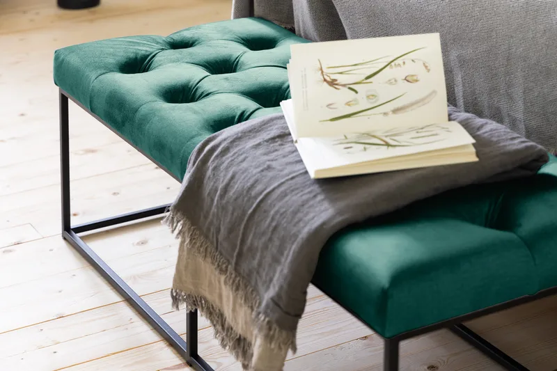 Istuinpenkki Rebeca 120 cm Topattu - Vihreä - Huonekalut - Tuoli & nojatuoli - Penkki - Eteispenkki