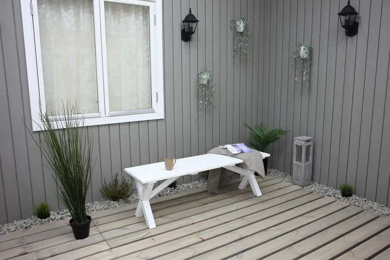 Istuinpenkki Scottsdale 140 cm Valkoinen - KWA - Huonekalut - Tuoli & nojatuoli - Penkki - Eteispenkki