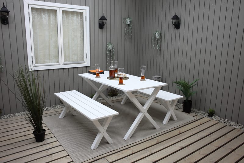 Istuinpenkki Scottsdale 140 cm Valkoinen - KWA - Huonekalut - Tuoli & nojatuoli - Penkki - Eteispenkki