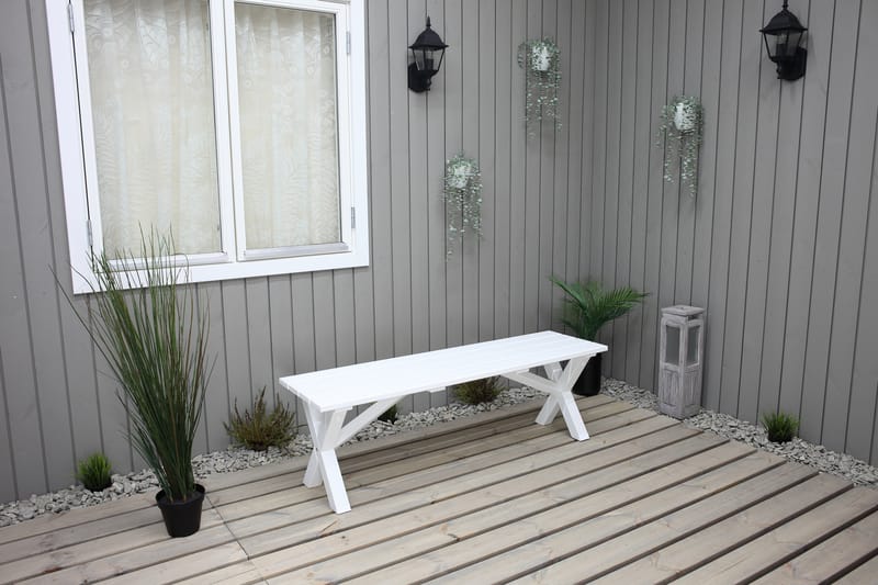 Istuinpenkki Scottsdale 140 cm Valkoinen - KWA - Huonekalut - Tuoli & nojatuoli - Penkki - Eteispenkki
