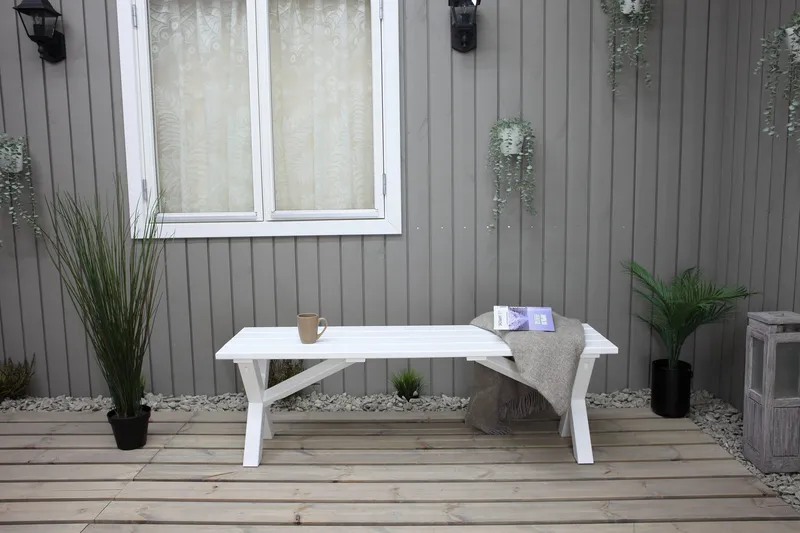 Istuinpenkki Scottsdale 140 cm Valkoinen - KWA - Huonekalut - Tuoli & nojatuoli - Penkki - Eteispenkki