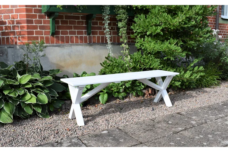 Istuinpenkki Scottsdale 140 cm Valkoinen - KWA - Huonekalut - Tuoli & nojatuoli - Penkki - Eteispenkki