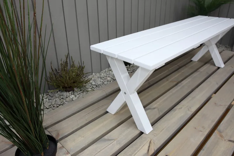 Istuinpenkki Scottsdale 140 cm Valkoinen - KWA - Huonekalut - Tuoli & nojatuoli - Penkki - Eteispenkki