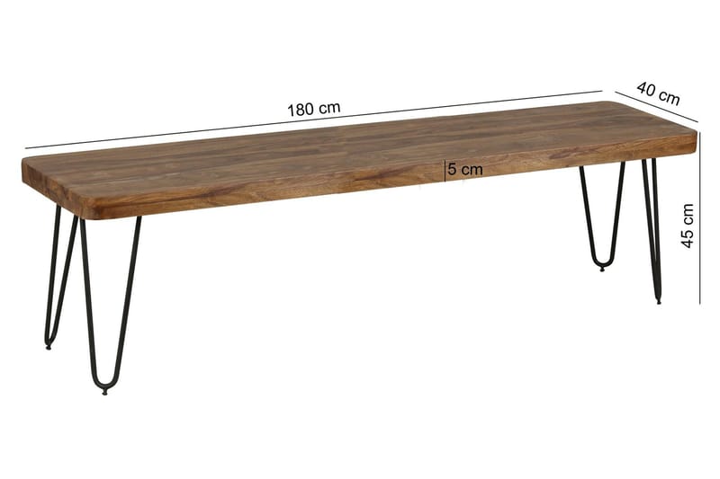 Istuinpenkki Vanlew - Puu/Luonnonväri - Huonekalut - Tuoli & nojatuoli - Penkki - Eteispenkki
