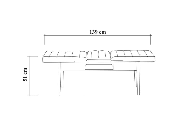 Istuinpenkki Vinadi 110 cm - Luonnonväri - Huonekalut - Tuoli & nojatuoli - Penkki - Eteispenkki